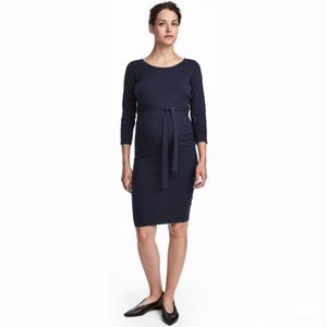H&M Mama Navy Sweater Dress